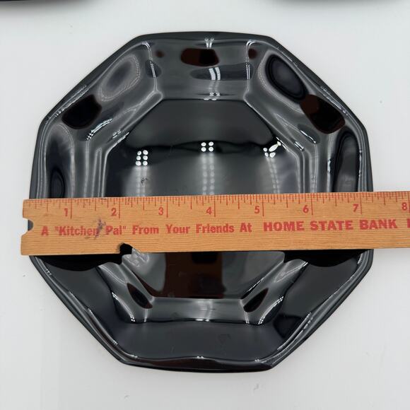 Vintage Salad Plates in Black Octime by Arcoroc Set of 3, 7.25" - Picture 7 of 10